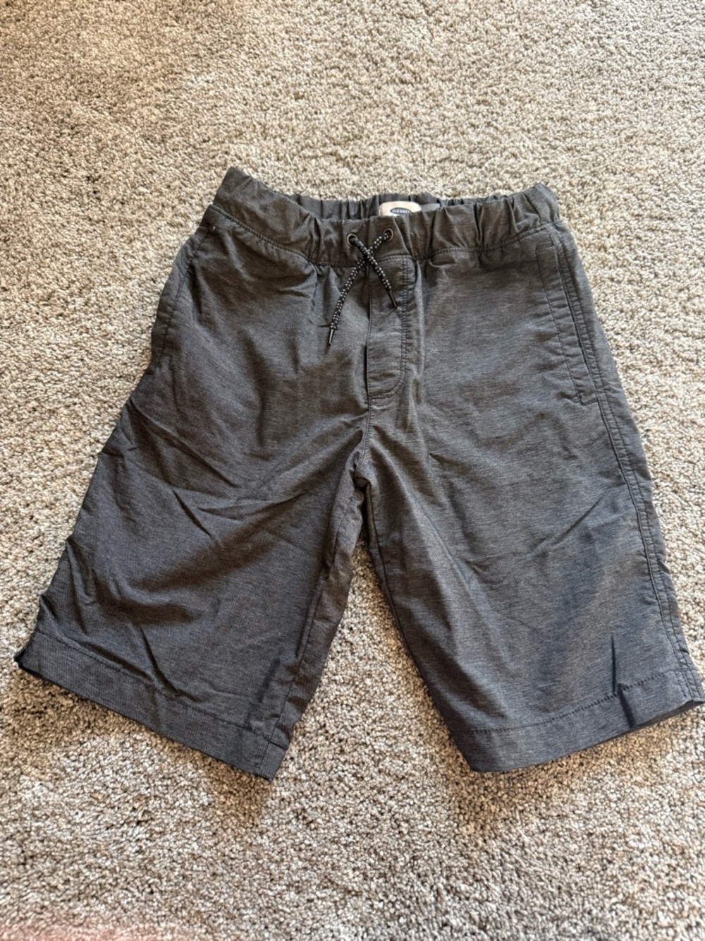 NWOT- Old Navy - Boys Casual Drawstring Shorts - Charcoal Gray- Boys Large 10-12